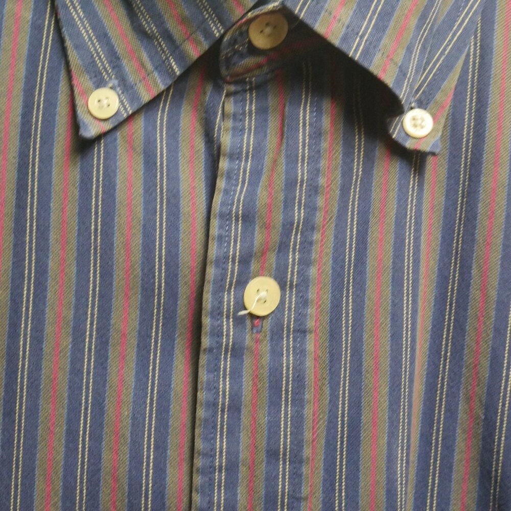 Austin Reed Men's Long Sleeve Button Down Shirt - Colorful Striped - Size L